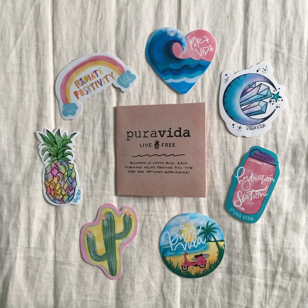 ($2 w/ BUNDLE) 🆕 Pura Vida Stickers (#1)